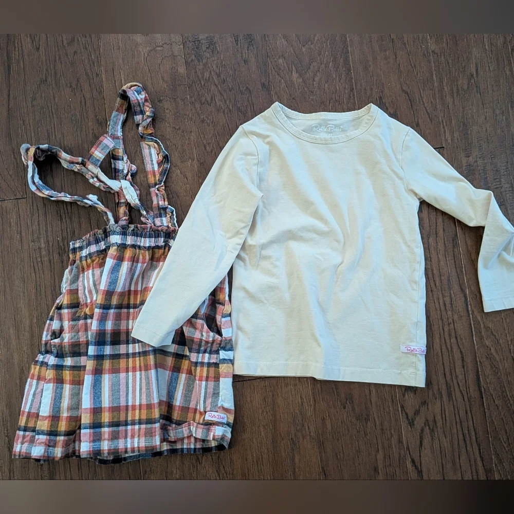 Ruffle Butts Plaid Jumper and Layering Shirt